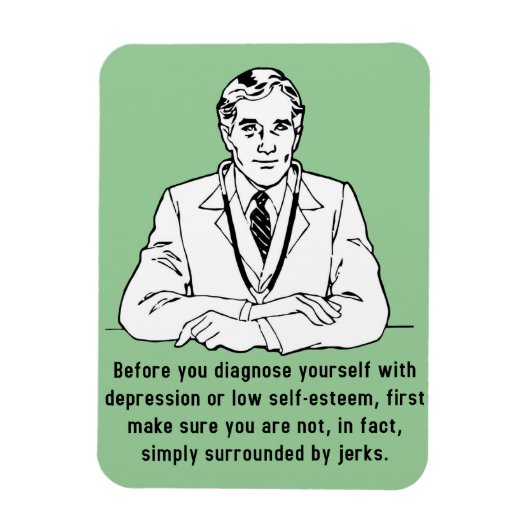 Flexible Entouré Par Jerks Funny Premium Magnet (Vertical)