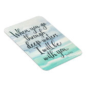 Flexible Ésaïe 43:2 Eaux profondes Bible Verse Magnet (Côté Droit)