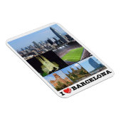 Flexible Espagne - Barcelone - I Love - Magnet (Côté Droit)