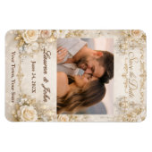 Flexible Eternally Elegant Photo Save Date Wedding Magnet (Horizontal)