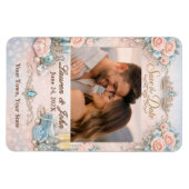 Flexible Eternally Majestic Photo Save Date Wedding Magnet (Horizontal)