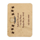 Flexible Étoiles Rustées Et Bougie Magnet Premium (Vertical)