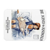 Flexible Être gentil avec les animaux Magnet (Horizontal)