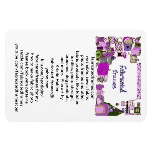 Flexible fabricatedframes.com logo Premium Flexi Magnet (Horizontal)