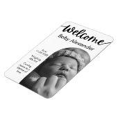 Flexible Faire-part de naissance bébé - Magnet photo en arc (Côté Gauche)