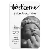 Flexible Faire-part de naissance bébé - Magnet photo en arc (Vertical)
