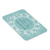 Flexible Fancy Floral Save the Date Magnet (turquoise) (Côté Droit)