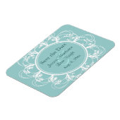 Flexible Fancy Floral Save the Date Magnet (turquoise) (Côté Gauche)