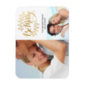 Flexible Fancy Gold Be Joyeux 2 Photo Collage Magnet de vac (Vertical)