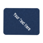Flexible Faux Blue Jeans Fabric Custom Text Magnet (Horizontal)