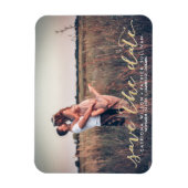 Flexible Faux Gold Parties scintillant Script Magnet Réserv (Vertical)