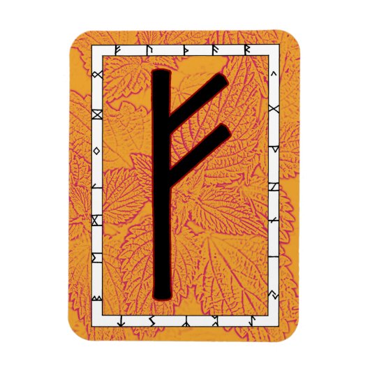 Flexible Fehu Viking Rune Magnet - Devenir ! (Vertical)