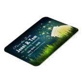 Flexible Fireflies + Mason Jar Magnet de date de nuit rusti (Côté Gauche)