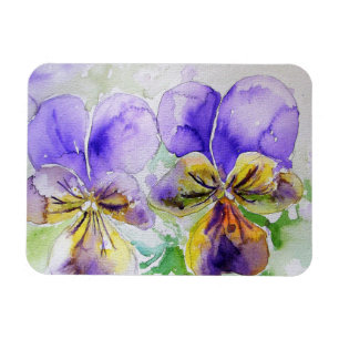 Flexible Fleur violette Viola Aquarelle Anniversaire Magnet