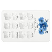 Flexible Fleurs Indigo | Magnet Calendrier personnalisé 201 (Horizontal)