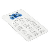 Flexible Fleurs Indigo | Magnet Calendrier personnalisé 201 (Côté Droit)
