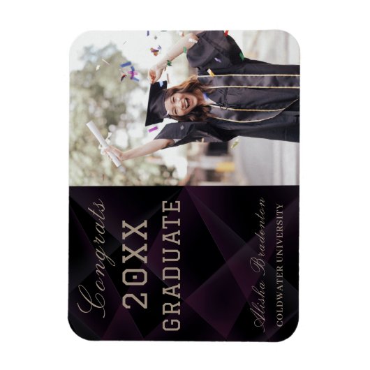 Flexible Flexibal Moderne Félicitations Graduate Magnet (Vertical)