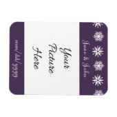 Flexible Flocons d'hiver en violet Magnet de sauvegarde de (Horizontal)