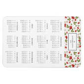 Flexible Flore festive 4x6 Magnet calendrier annuel (Horizontal)