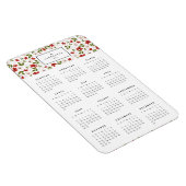 Flexible Flore festive 4x6 Magnet calendrier annuel (Côté Droit)
