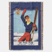 Flexible Flyer Pin-Up-Skiing-meisje Deken (Voorkant Verticaal)