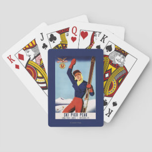 Flexible Flyer Pin-Up-Skiing-meisje Speelkaarten