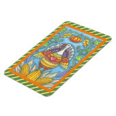 Flexible FOLK ART TURQUIE & CORN THANKSGIVING MAGNET Large (Côté Gauche)