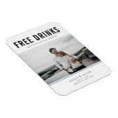 Flexible Free Drinks Photo Wedding Save the Date Magnet (Côté Droit)