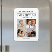 Flexible Fridge Magnet Anniversaire Photo Collage pour gran