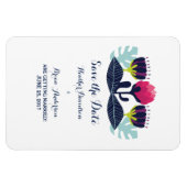 Flexible Funky Floral Enregistrer la date Flexi Magnet (Horizontal)