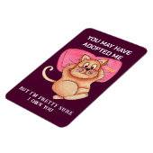 Flexible Funny Cat Pun Magnet - Kitchen Fridge Meme Gift (Côté Gauche)