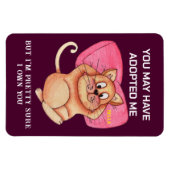 Flexible Funny Cat Pun Magnet - Kitchen Fridge Meme Gift (Horizontal)