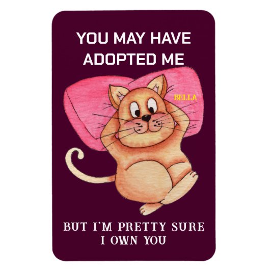 Flexible Funny Cat Pun Magnet - Kitchen Fridge Meme Gift (Vertical)