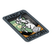 FLEXIBLE FUNNY CLERICAL UNICORN VERTICAL PHOTO MAGNET (Côté Droit)