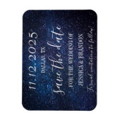 Flexible Galaxy Starry Night Marine Blue Mariage Magnet (Vertical)