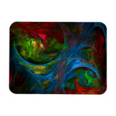 Flexible Genesis Blue Art Abstrait Magnet Premium (Horizontal)