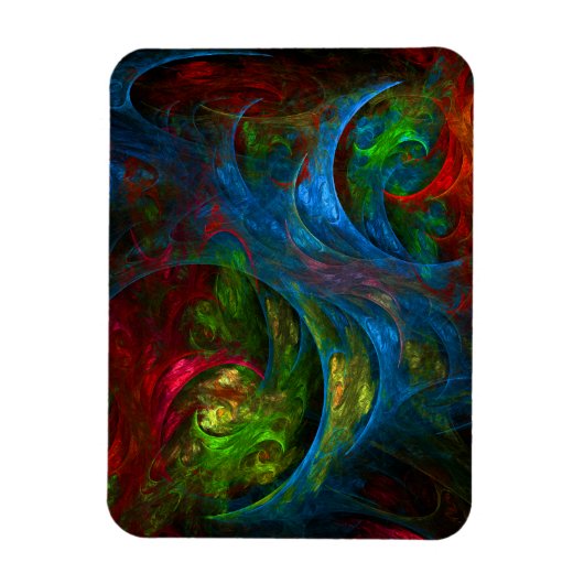 Flexible Genesis Blue Art Abstrait Magnet Premium (Vertical)