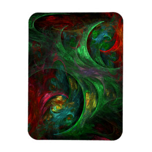 Flexible Genesis Green Art Abstrait Magnet Premium