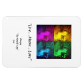Flexible Gimpy "Live...Meow...Love" Premium Flexi Magnet (Horizontal)