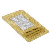 Flexible Gold Damask 50th Anniversary Photo Magnet (Côté Droit)