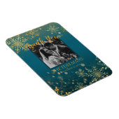 Flexible Gold Snowflakes Winter Wedding Merci Magnet (Côté Droit)