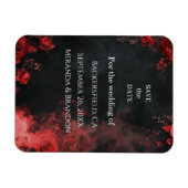 Flexible Gothic Romance Floral Save the Date Magnet (Horizontal)