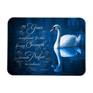 Flexible Grace Bible Verse Mute Swan Photo Magnet