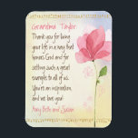 Flexible Grandma Tribute Custom Keepsake Magnet<br><div class="desc">Let your grandmother (or another person) know how much you think of them with this unique design featuring the message, "Thank you for living your life in a way that honors God and for setting such a great example to all of us. You're an inspiration, and we love you!" Design...</div>