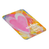 Flexible Grateful Happy Heart Magnet art par Pedie Wolfond (Côté Droit)