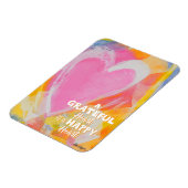 Flexible Grateful Happy Heart Magnet art par Pedie Wolfond (Côté Gauche)