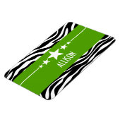 Flexible Green Sassy Star Zebra Premium Magnet (Côté Gauche)