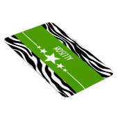 Flexible Green Sassy Star Zebra Premium Magnet (Côté Droit)