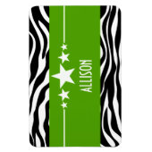 Flexible Green Sassy Star Zebra Premium Magnet (Vertical)