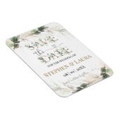 Flexible Green Save the Date Magnet Card (Côté Droit)